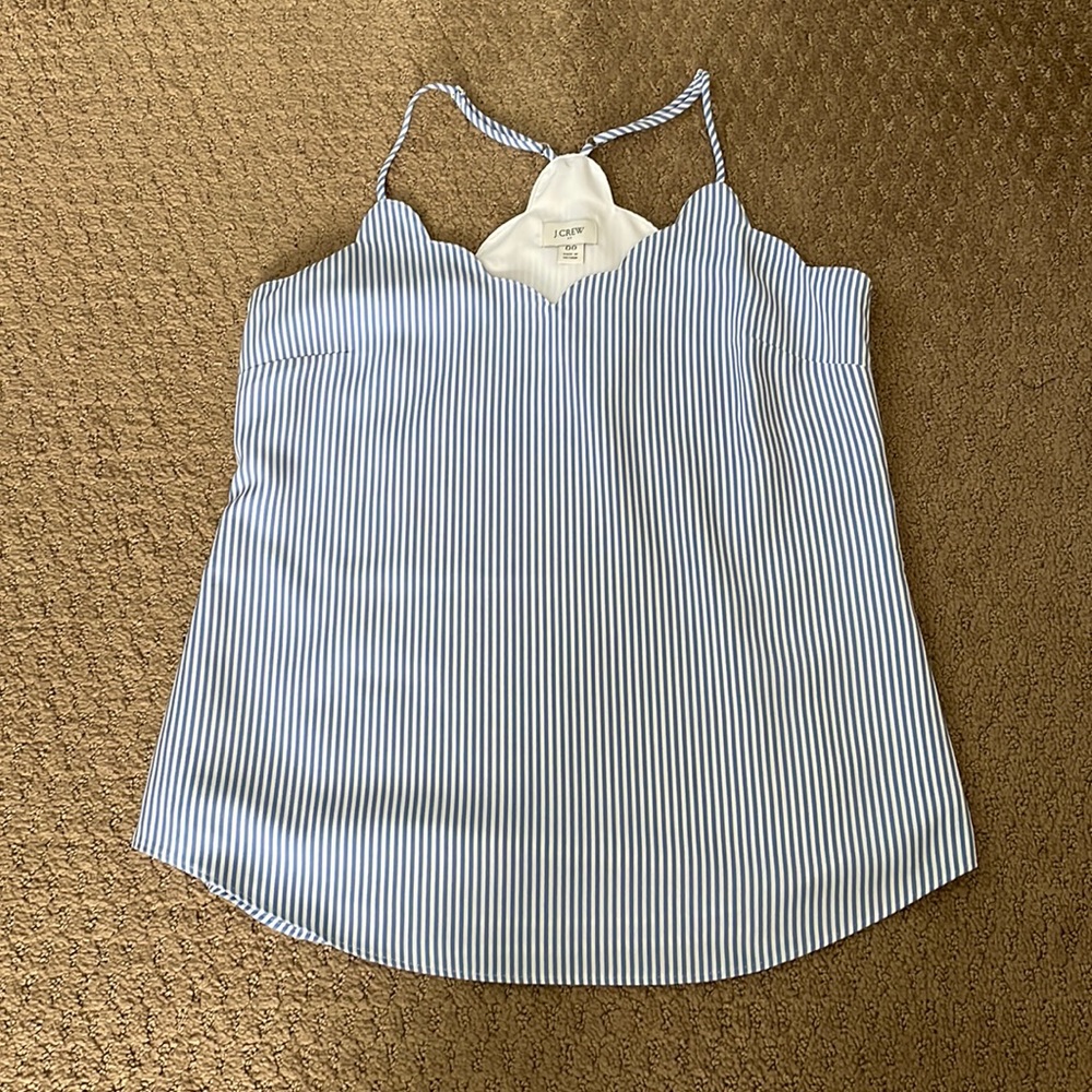 NWOT J. Crew Factory Scalloped Tank, size 00
